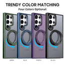 Case transparente Matte - Magsafe, à prova de choque, para Samsung S24, S23, S22 Ultra, Plus