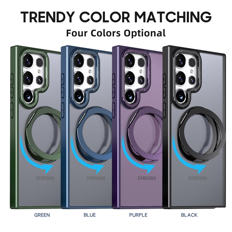 Case transparente Matte - Magsafe, à prova de choque, para Samsung S24, S23, S22 Ultra, Plus