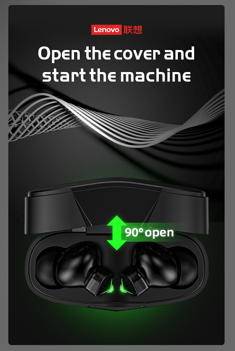 Fone De Ouvido Lenovo-LP6 TWS Gaming com redução de ruido