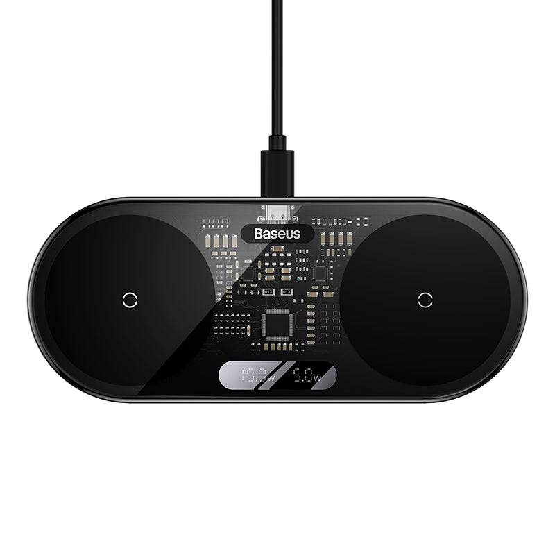 Baseus 20w carregador sem fio duplo