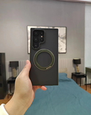 Case transparente Matte - Magsafe, à prova de choque, para Samsung S24, S23, S22 Ultra, Plus