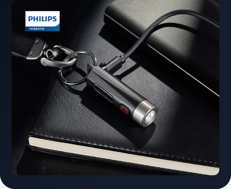 Philips Lanterna Portátil 7 Modos De Iluminação Para Caminhadas E Viagem Auto Defesa