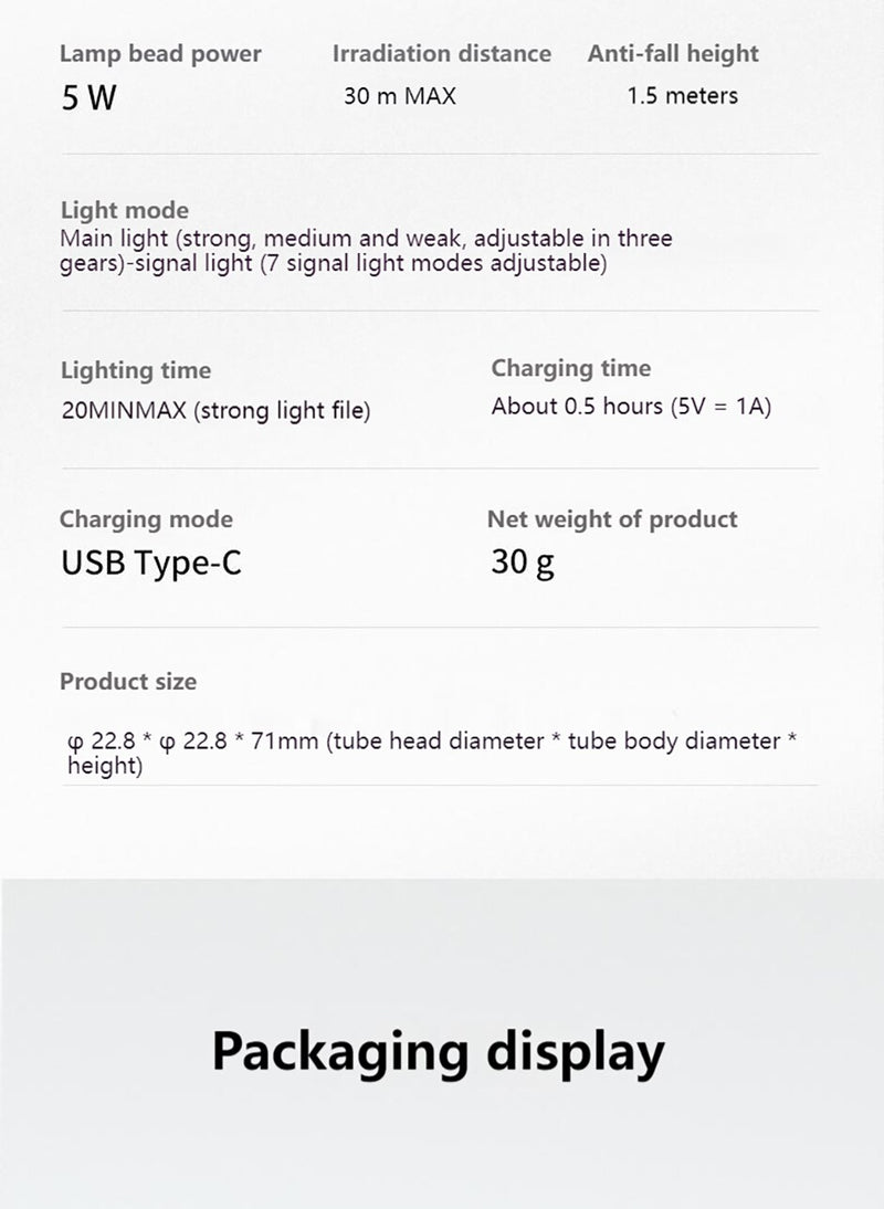 Philips Lanterna Portátil 7 Modos De Iluminação Para Caminhadas E Viagem Auto Defesa