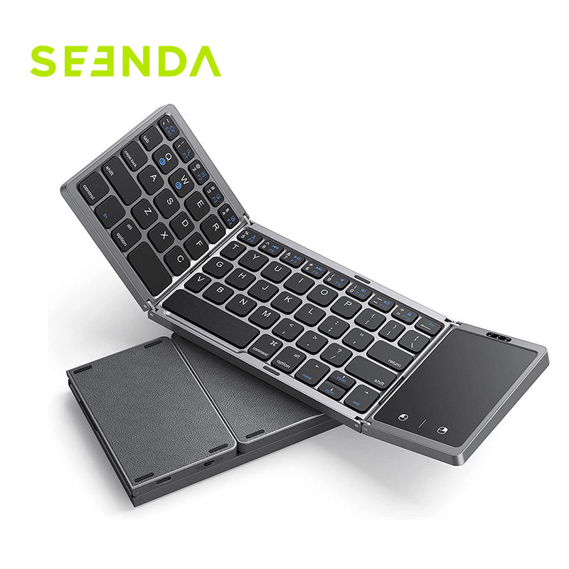 Seenda-teclado bluetooth sem fio, recarregável, portátil