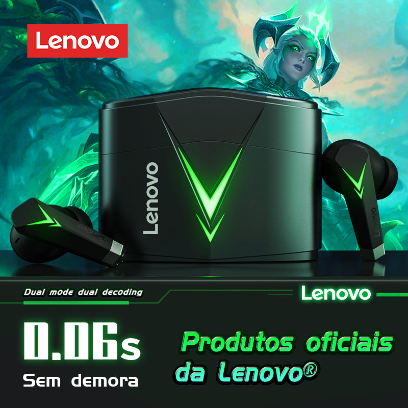 Fone De Ouvido Lenovo-LP6 TWS Gaming com redução de ruido