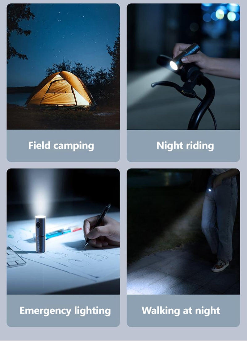 Philips Lanterna Portátil 7 Modos De Iluminação Para Caminhadas E Viagem Auto Defesa