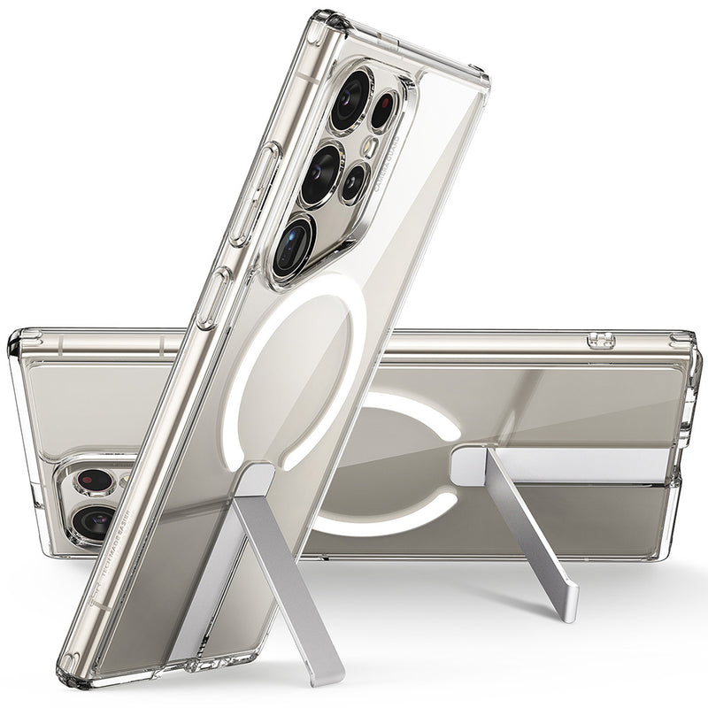 Case transparente à prova de choque com Kickstand para Samsung Galaxy S24 Ultra - MagSafe