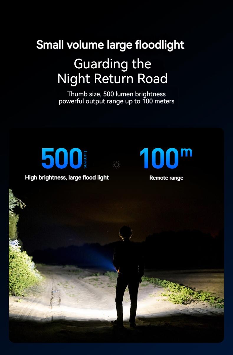 Philips Lanterna Portátil 7 Modos De Iluminação Para Caminhadas E Viagem Auto Defesa