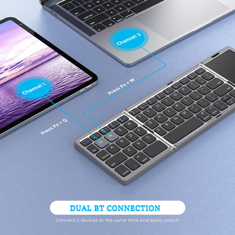 Seenda-teclado bluetooth sem fio, recarregável, portátil