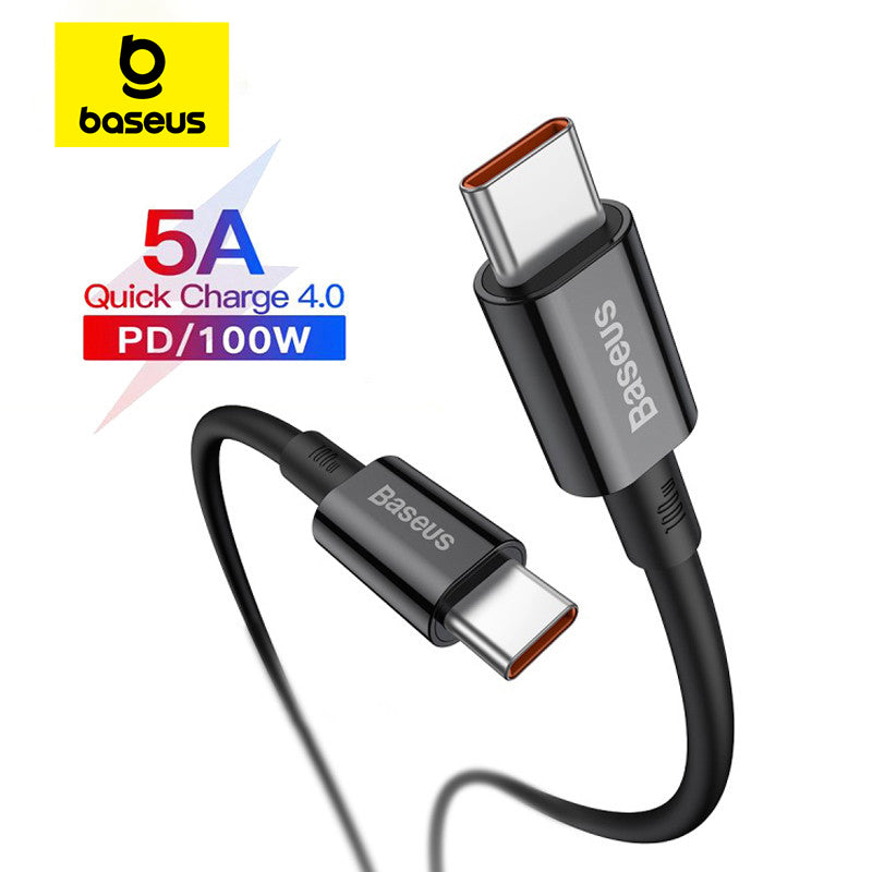 Baseus-Cabo Tipo C para MacBook, USB C para USB Pro, Carregamento Rápido 4.0