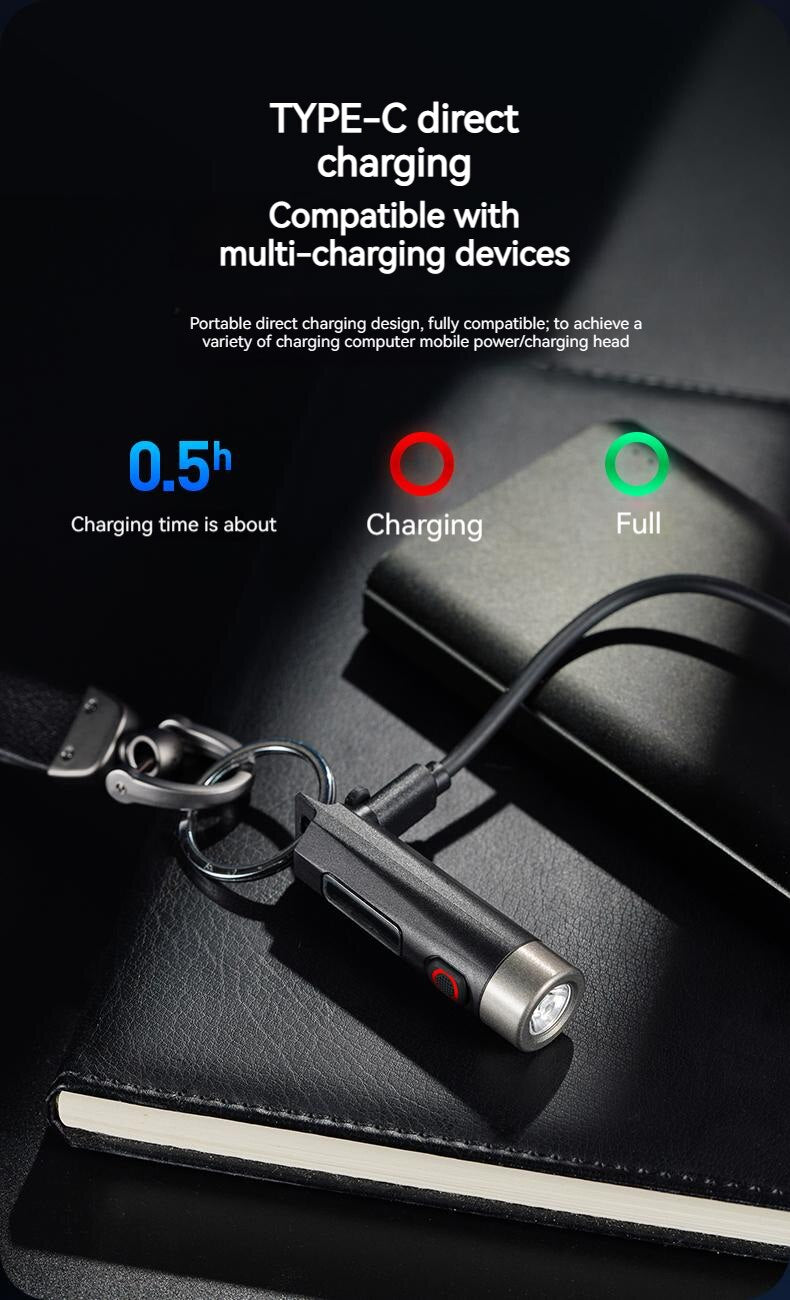 Philips Lanterna Portátil 7 Modos De Iluminação Para Caminhadas E Viagem Auto Defesa