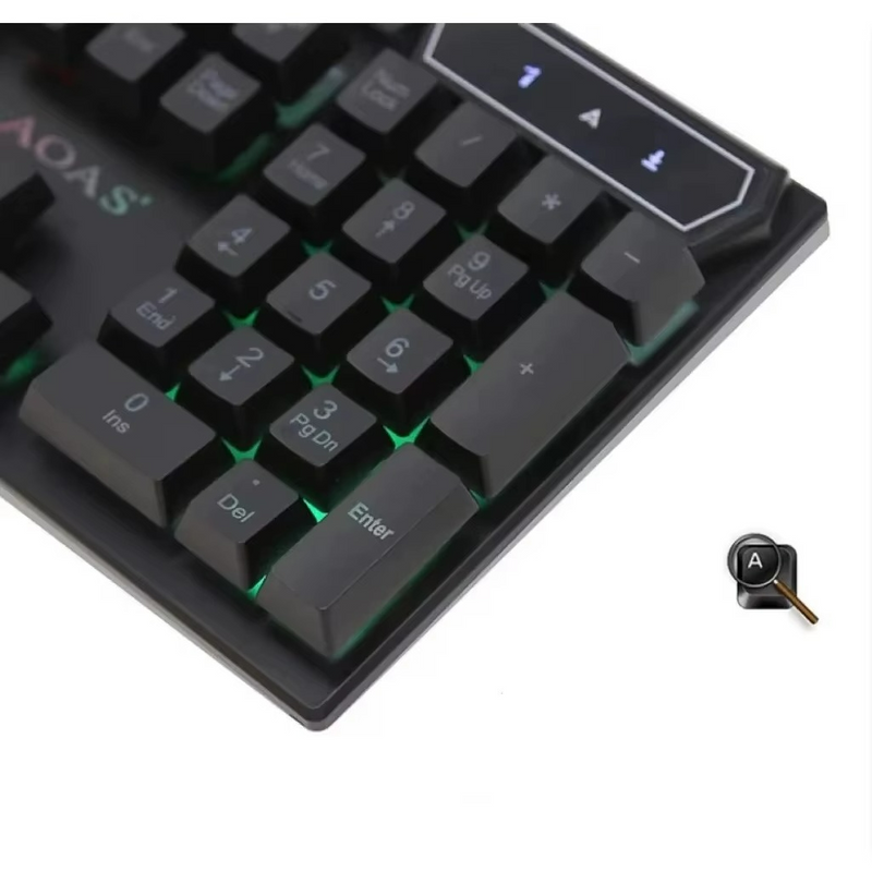 Kit Teclado Mouse Gamer M300 Português Brasil Membrana Retro Iluminado