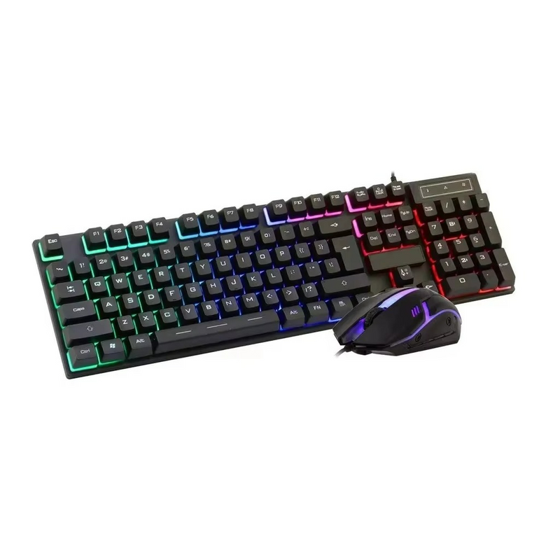 Kit Teclado Mouse Gamer M300 Português Brasil Membrana Retro Iluminado