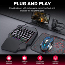 T-WOLF - Kit Teclado e Mouse Gamer Luminoso Teclado de Uma Mão Ergonômico