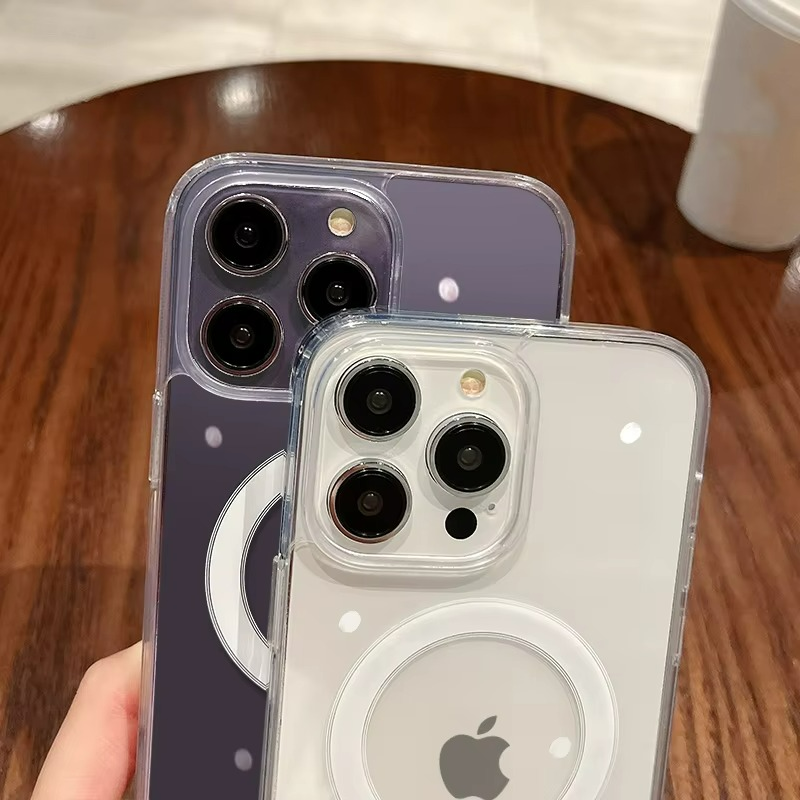 Case transparente para iPhone 17, 16, 15, 14, 13, 12, 11 Pro, Pro Max, Plus Mini, Air