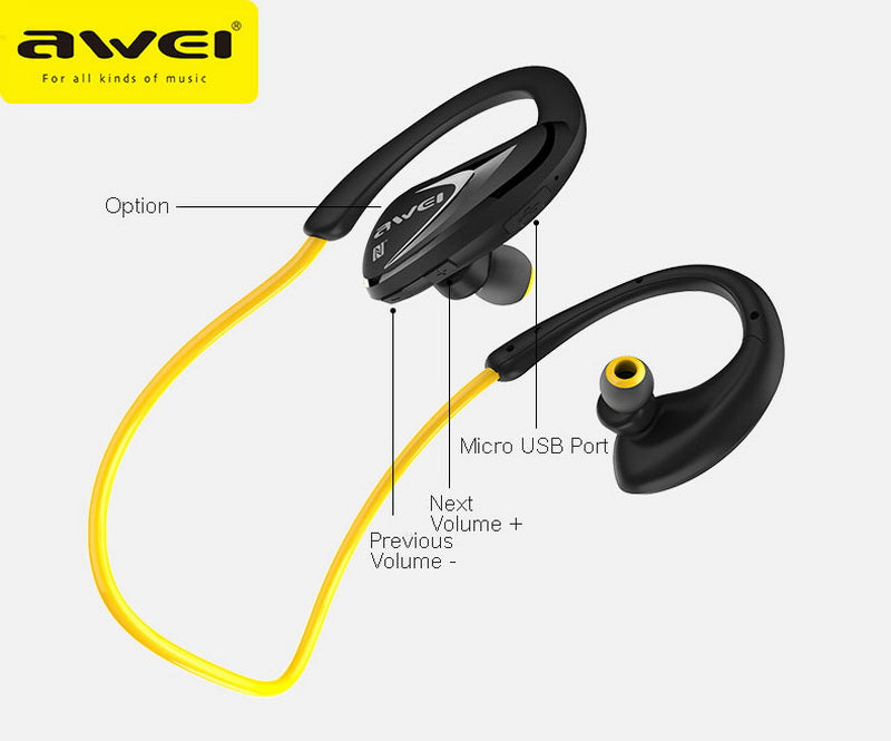 Fone de ouvido bluetooth Awei A880BL