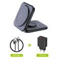 Carregador Magnético Sem Fio, Suporte Dobrável para Iphone, Apple Watch, 2 em 1,