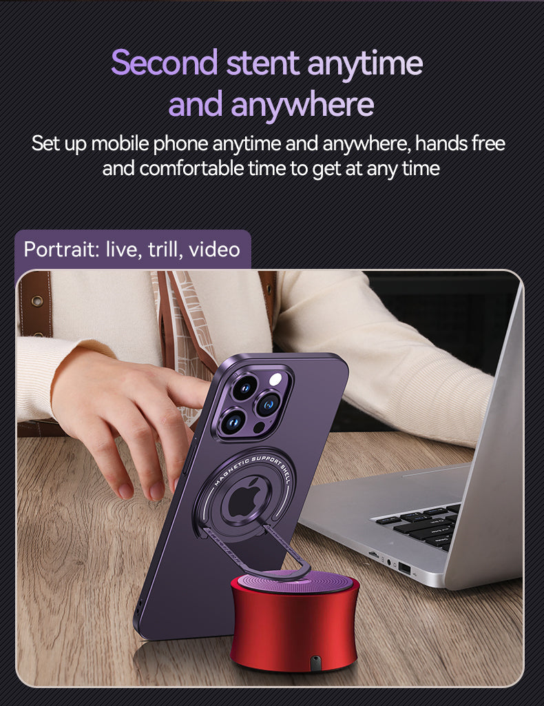Case com suporte + magsafe para iPhone, 15, 14, 13, 12 Pro Max, Samsung S23, Ultra