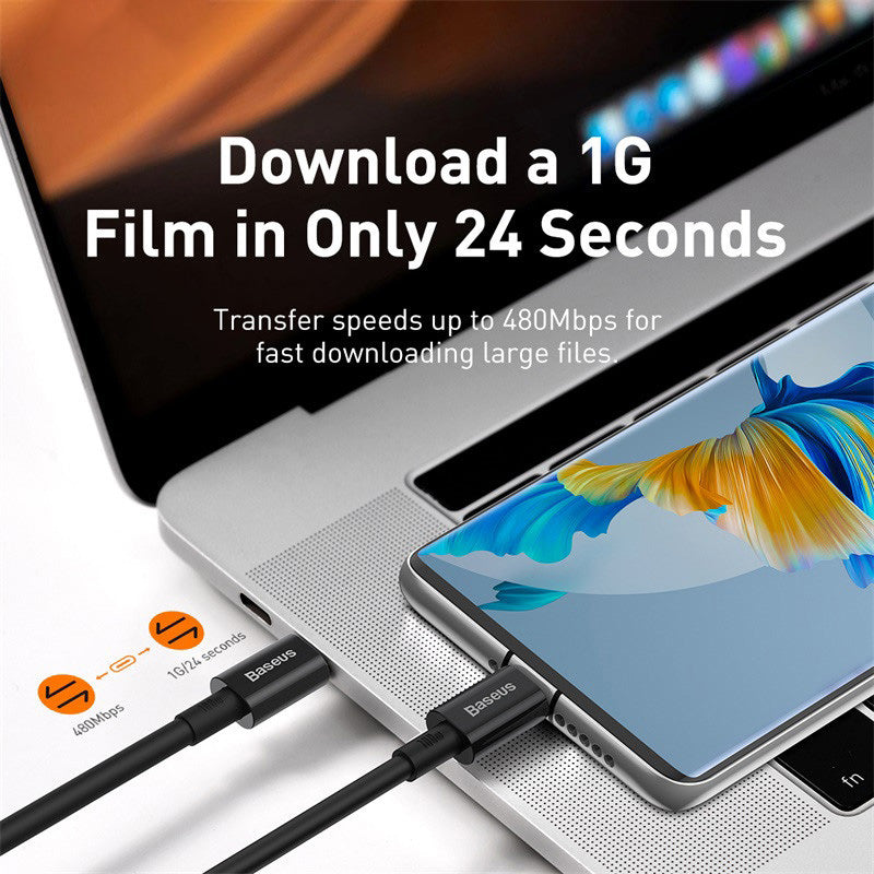 Baseus-Cabo Tipo C para MacBook, USB C para USB Pro, Carregamento Rápido 4.0