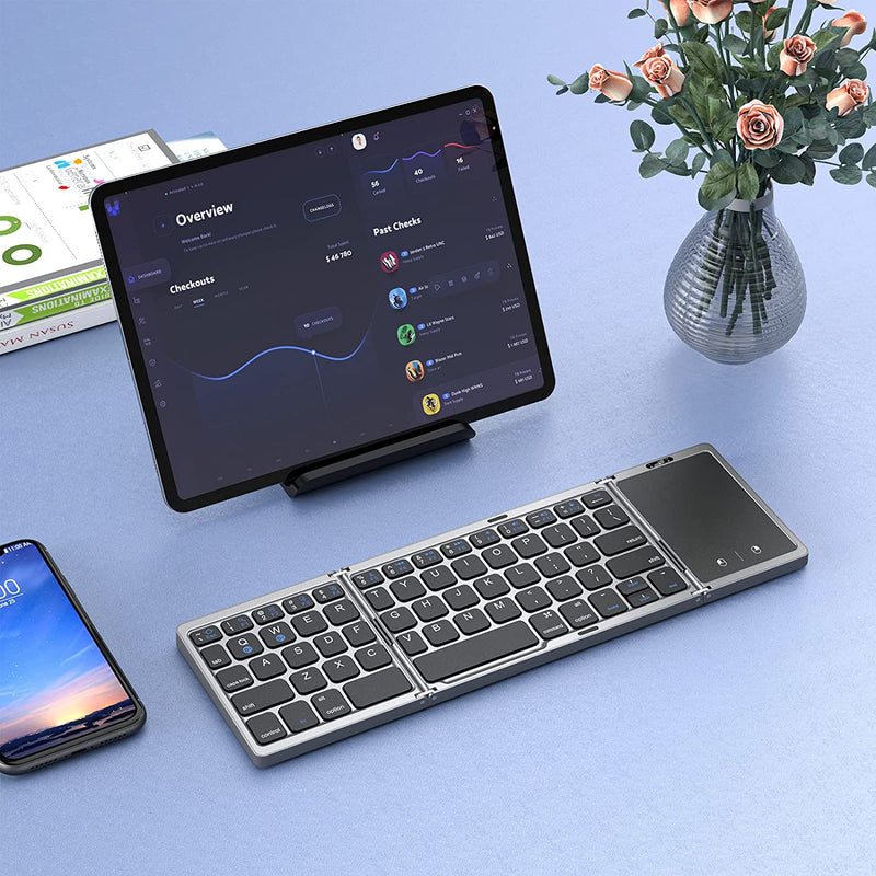 Seenda-teclado bluetooth sem fio, recarregável, portátil