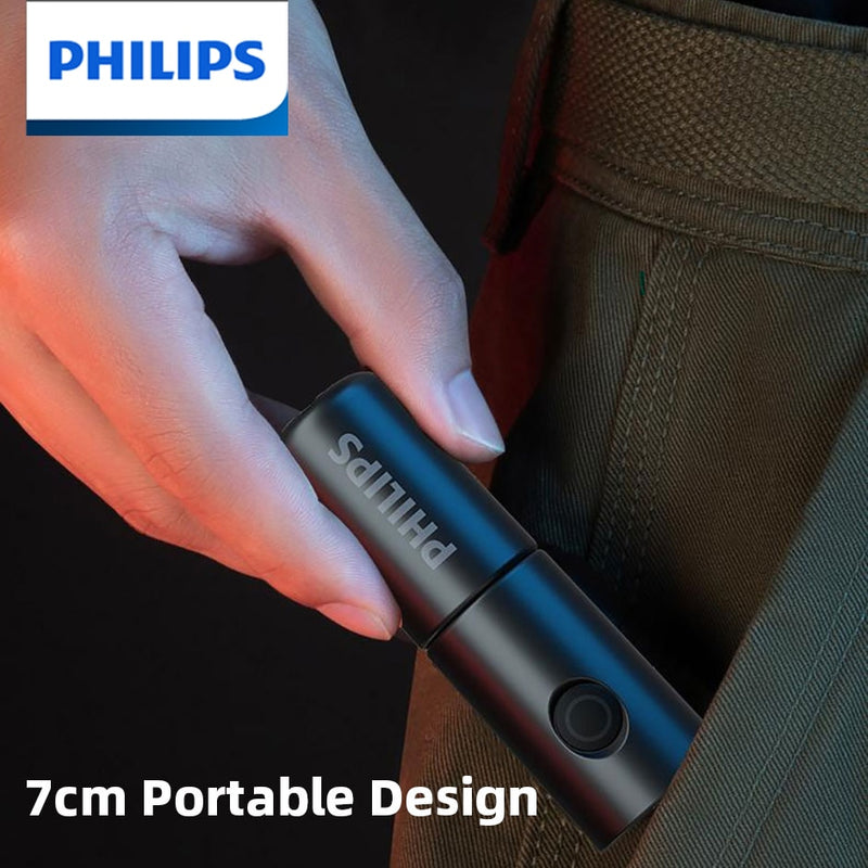 Philips Lanterna Portátil 7 Modos De Iluminação Para Caminhadas E Viagem Auto Defesa