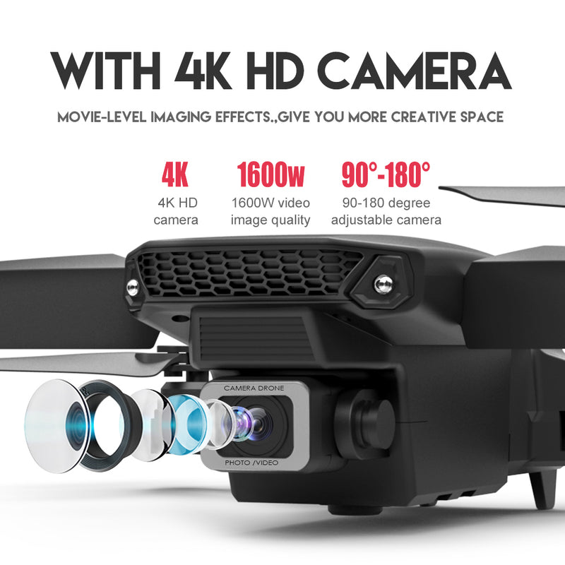 Mini drone inteligente 4k com câmera HD