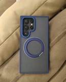 Case transparente Matte - Magsafe, à prova de choque, para Samsung S24, S23, S22 Ultra, Plus