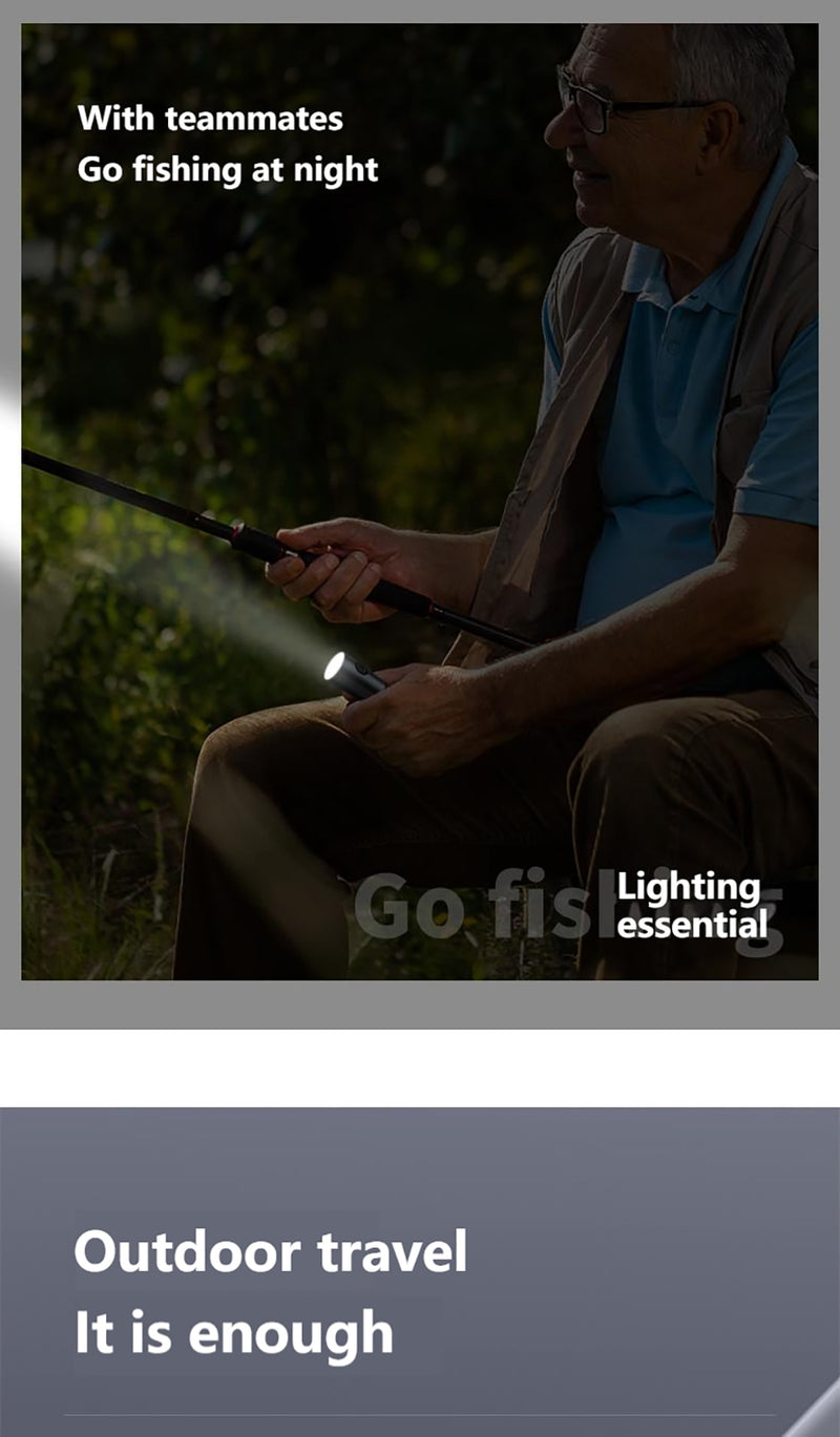 Philips Lanterna Portátil 7 Modos De Iluminação Para Caminhadas E Viagem Auto Defesa