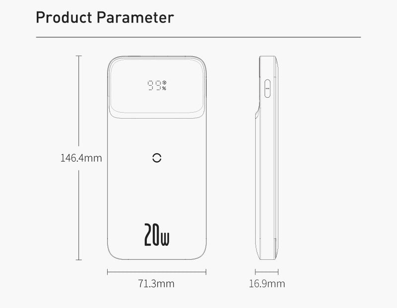 Powerbank BASEUS 10000 mAh 20W