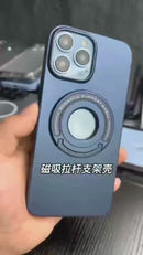 Case com suporte + magsafe para iPhone, 15, 14, 13, 12 Pro Max, Samsung S23, Ultra