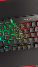 Teclado Gamer semi-mecânico, RGB LED retroiluminada