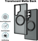Case transparente Matte - Magsafe, à prova de choque, para Samsung S24, S23, S22 Ultra, Plus