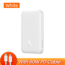 Baseus-Banco de Energia Magnética Sem Fio, Mini Bateria Externa Portátil