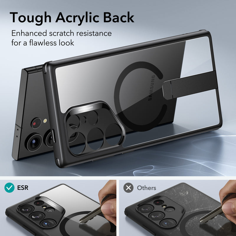 Case transparente à prova de choque com Kickstand para Samsung Galaxy S24 Ultra - MagSafe