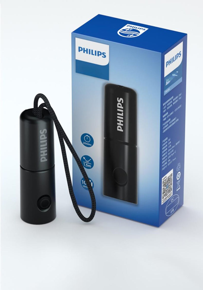 Philips Lanterna Portátil 7 Modos De Iluminação Para Caminhadas E Viagem Auto Defesa